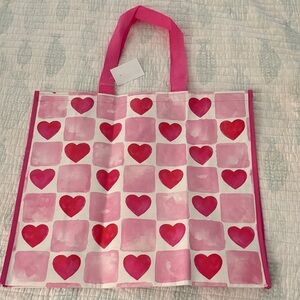 Pink Hearts Reusable Tote Bag NWT 🩷
